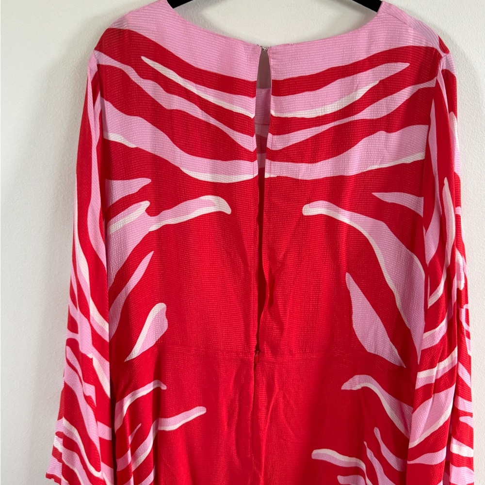 LA DoubleJ dress abstract Red and White Maxi Dress medium - Picture 5 of 7
